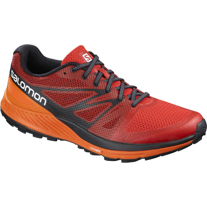 Chaussures De Trail Running Salomon Homme Rouge / Orange - Salomon SENSE ESE - France (3752-BFDKZ)